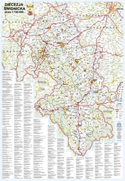 Diecezja Świdnicka - mapa ścienna