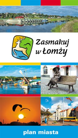 Łomża - Plan Miasta z Mapą Okolicy