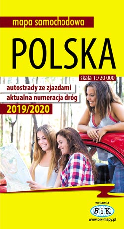 Polska - Foliowana Mapa Samochodowa