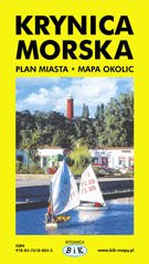 Krynica Morska - Plan Miasta z Mapą Okolic