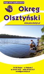 Mapa Wód Wędkarskich Okręgu PZW Olsztyn (foliowana)